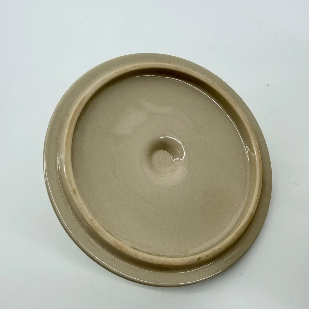 Home & Garden Party Bean Pot Floral Stoneware Cream Lidded Crock 2005